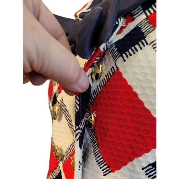 Mam'selle by Betty Carol Stunning Mod Sailor Funky Patriotic Vintage Dress - Picture 7 of 16